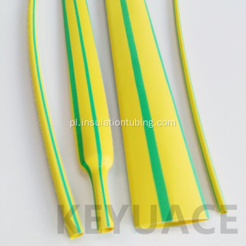 Żółto-zielony, zmniejszający palność rękaw termokurczliwy